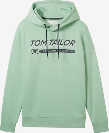 Sweat-shirt TOM TAILOR en vert : devant