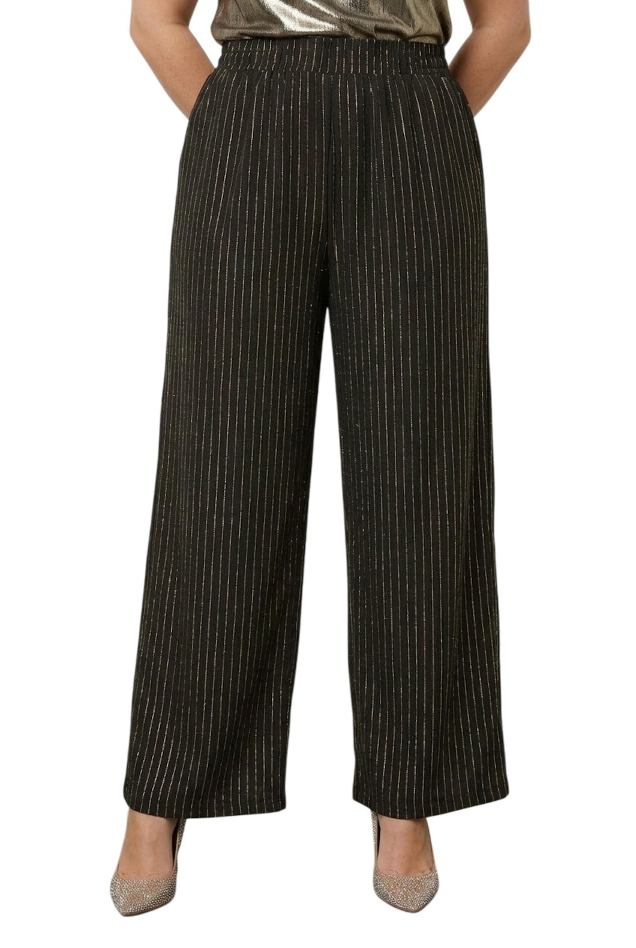 Stil Diva Loosefit Broek in Zwart: voorkant