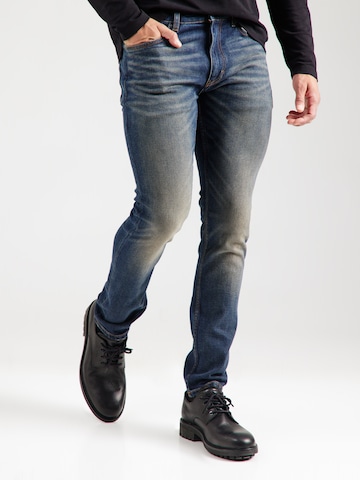 HUGO - Slimfit Vaquero '734' en azul: frente