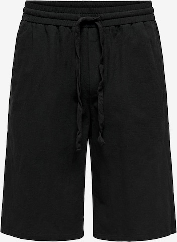 Only & Sons Pants 'Laus' in Black: front