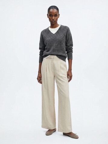 The Base Theory Loosefit Παντελόνι με τσάκιση 'PLEATED LINEN PANTS' σε μπεζ