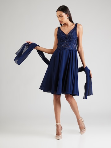 mascara Cocktail Dress in Blue