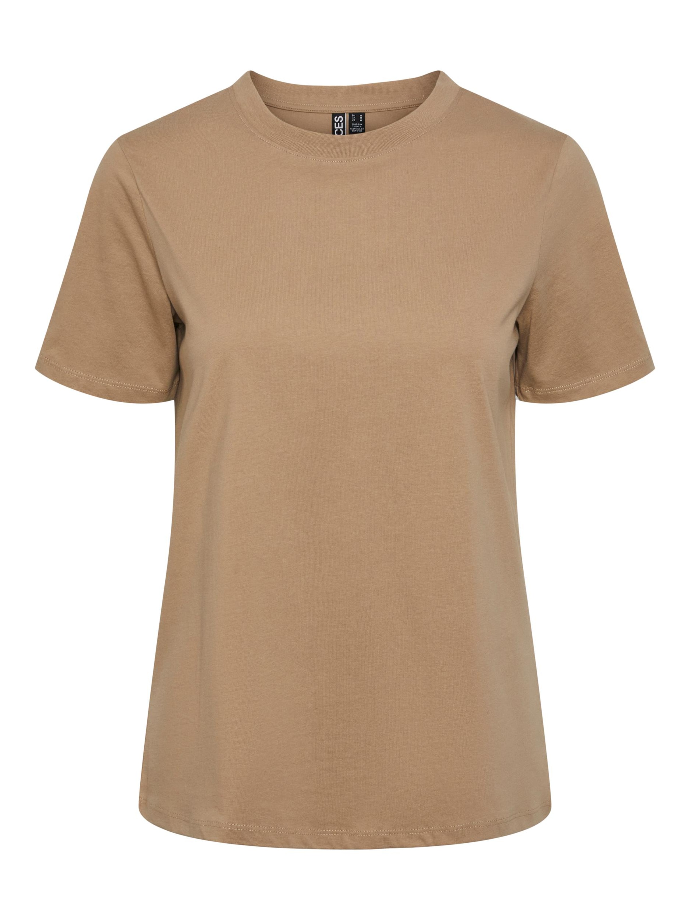 smėlio PIECES Marškinėliai &#x27;RIA&#x27;: priekis