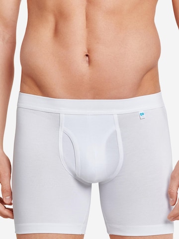 SCHIESSER Boxershorts 'Long Life Cotton' in Wit: voorkant
