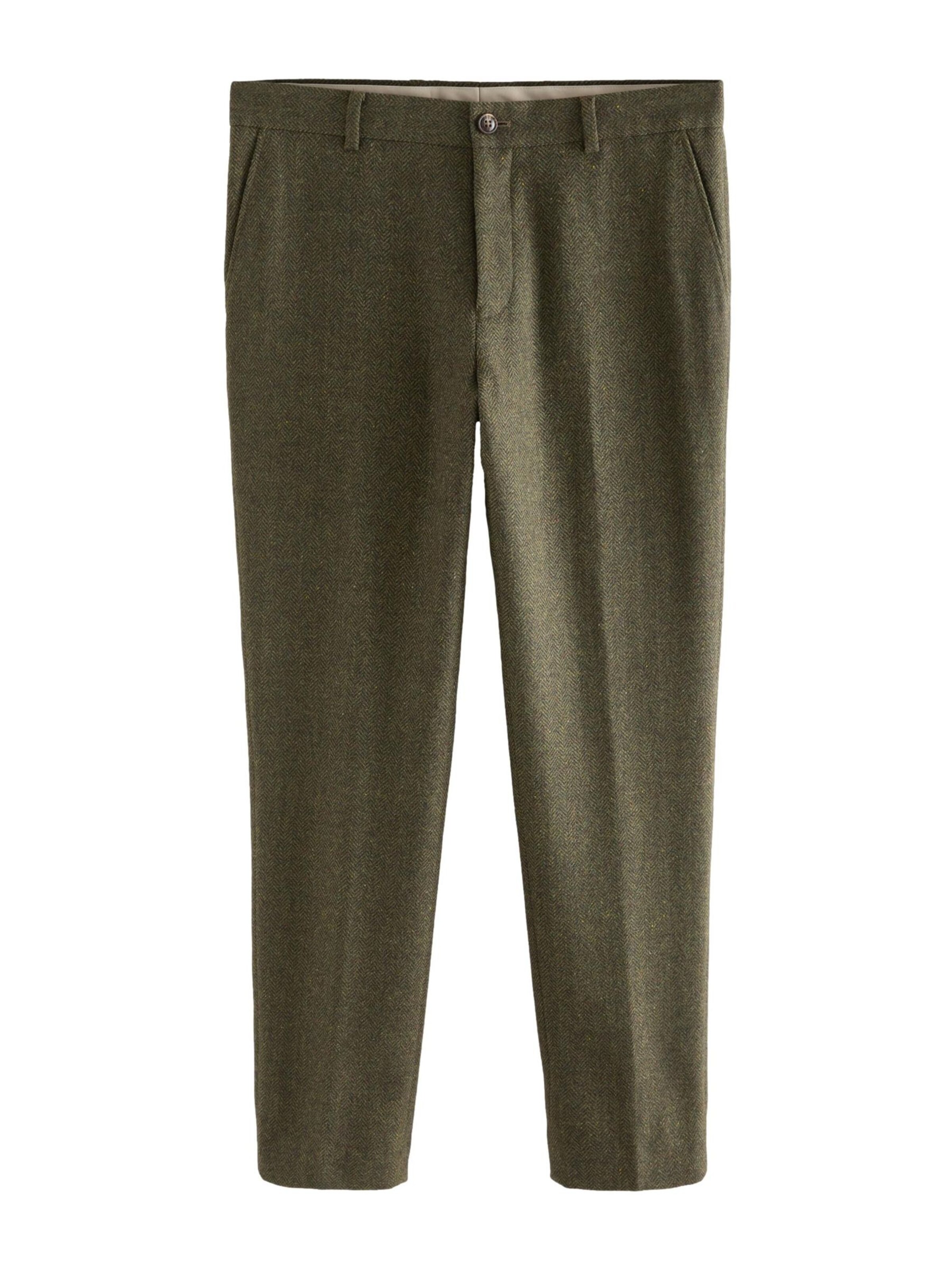 Next Slimfit Hose in Grün: Vorderseite