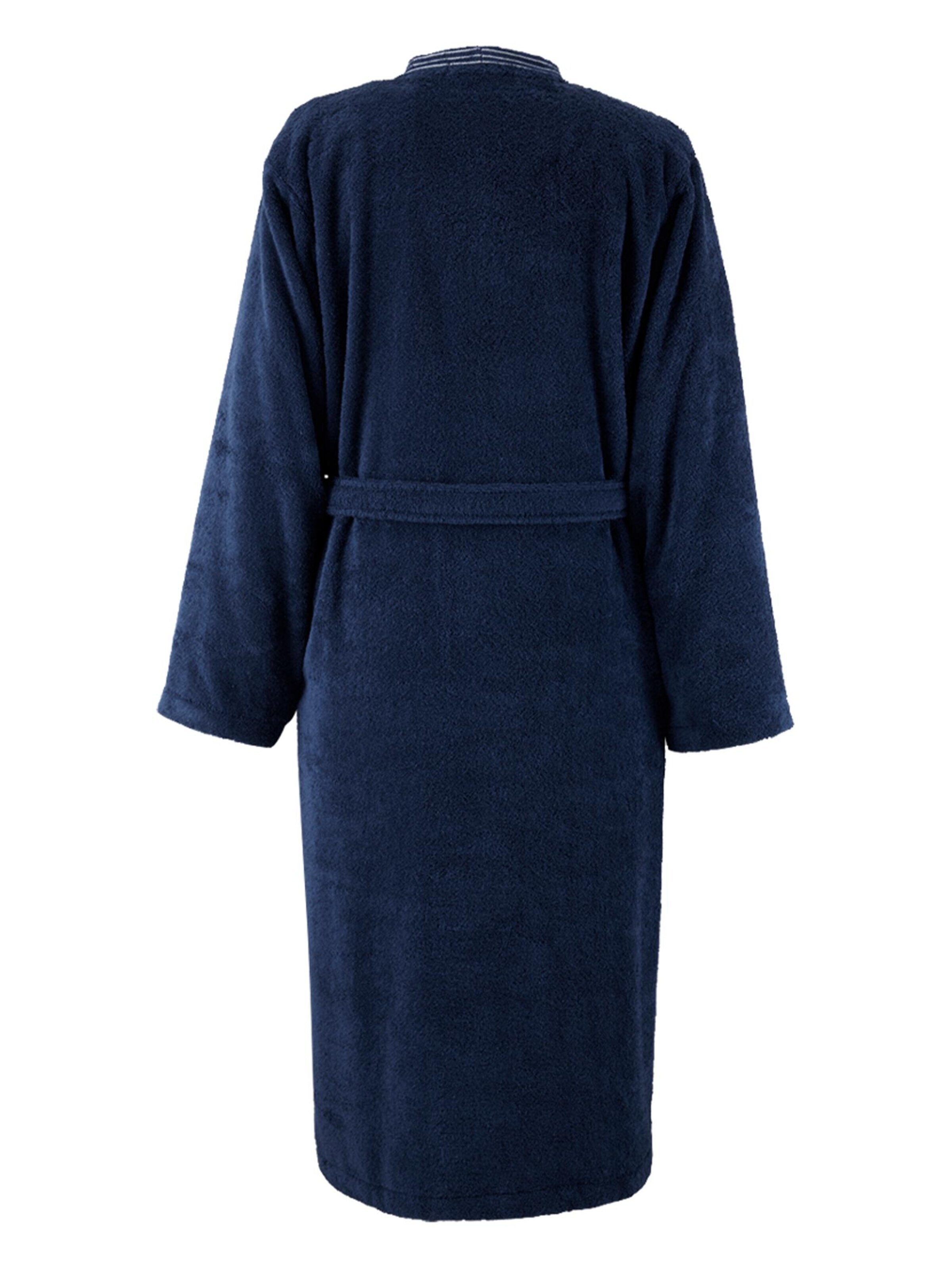 BOSS Home Long Bathrobe 'EDGE' in Blue