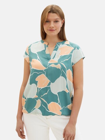 Tom Tailor Women + Bluse i grøn: forside