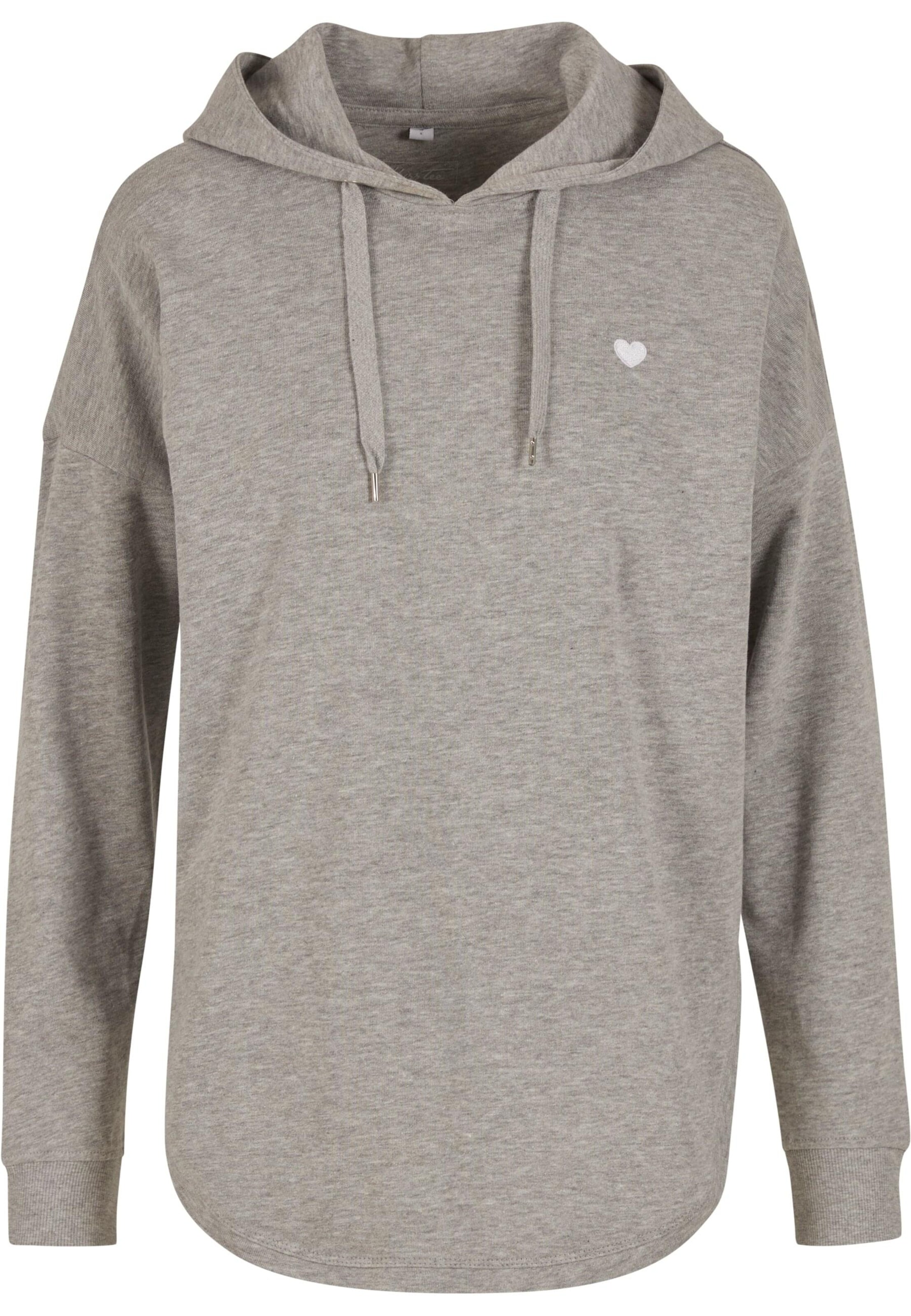Felpa 'Heart EMB' di Mister Tee in grigio: frontale