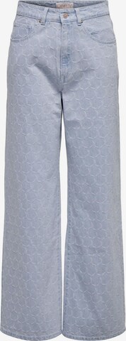 ONLY Wide leg Jeans in Blauw: voorkant