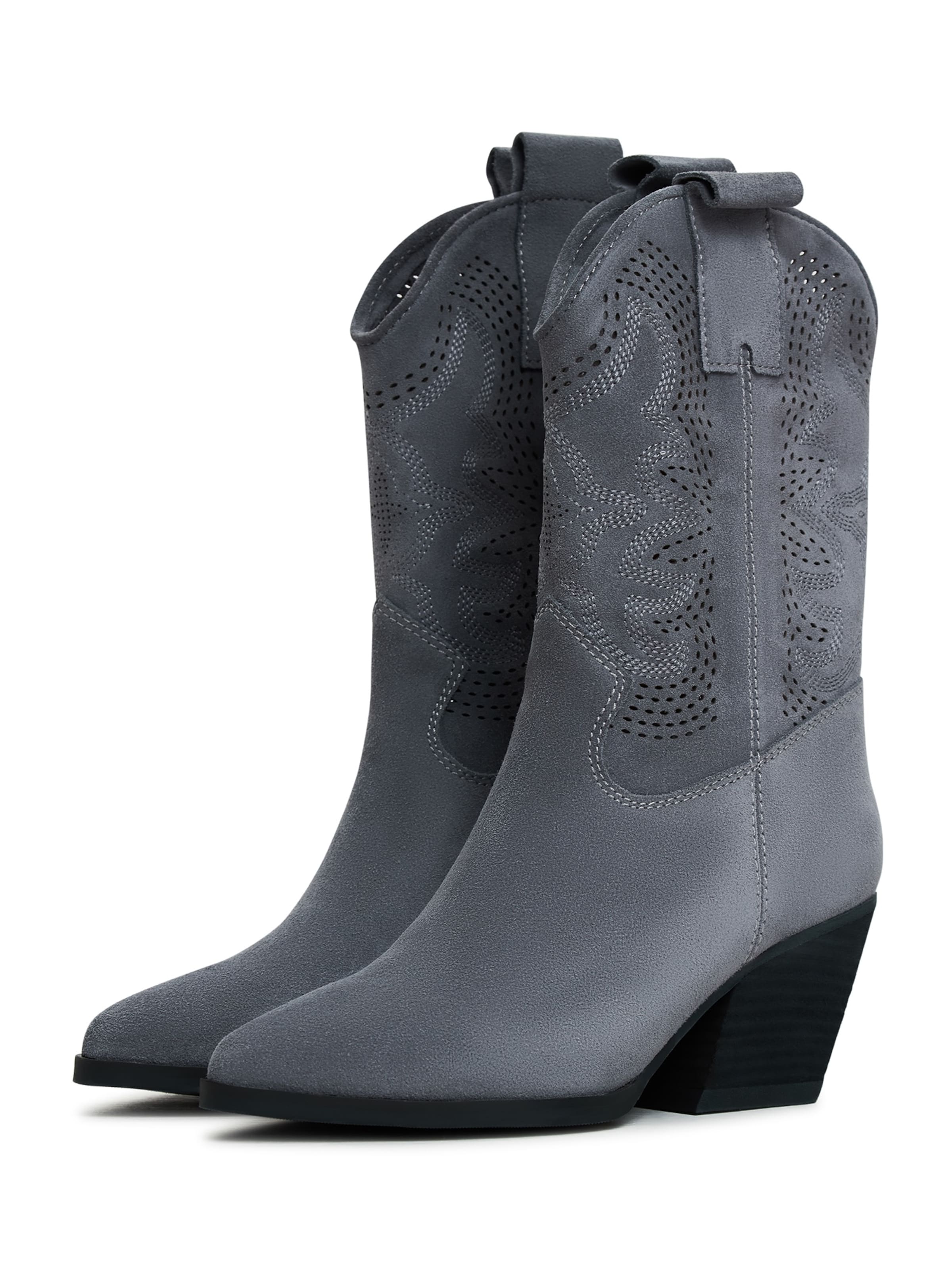 CESARE GASPARI Cowboystiefel in Grau