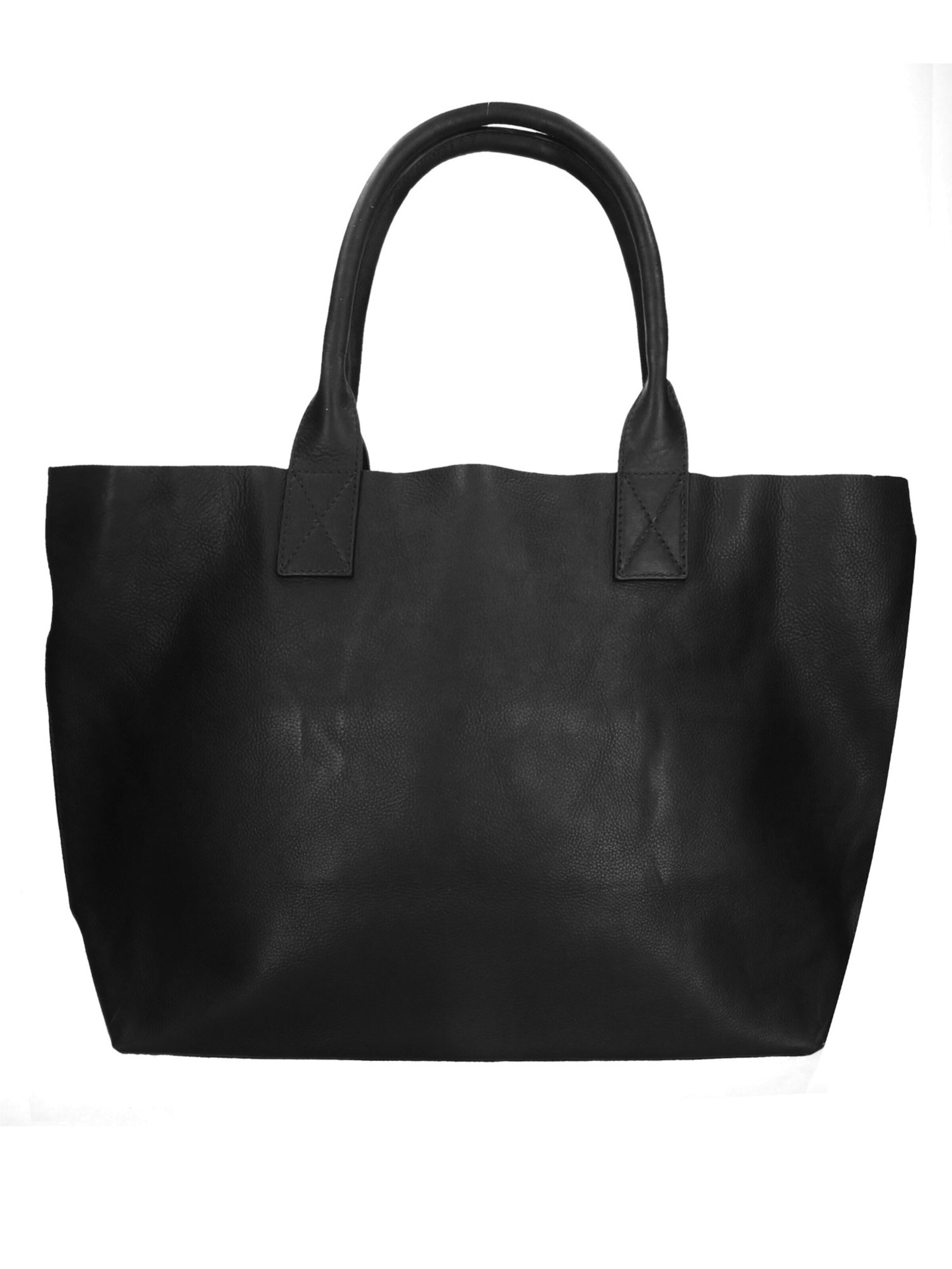 Shopper 'Borsa Shopper Donna Pelle Vacchetta Nera - Manico in Pelle' di Chiara Ferretti in nero: frontale