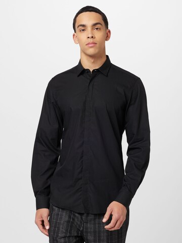 ANTONY MORATO - Regular Fit Camisa em preto: frente