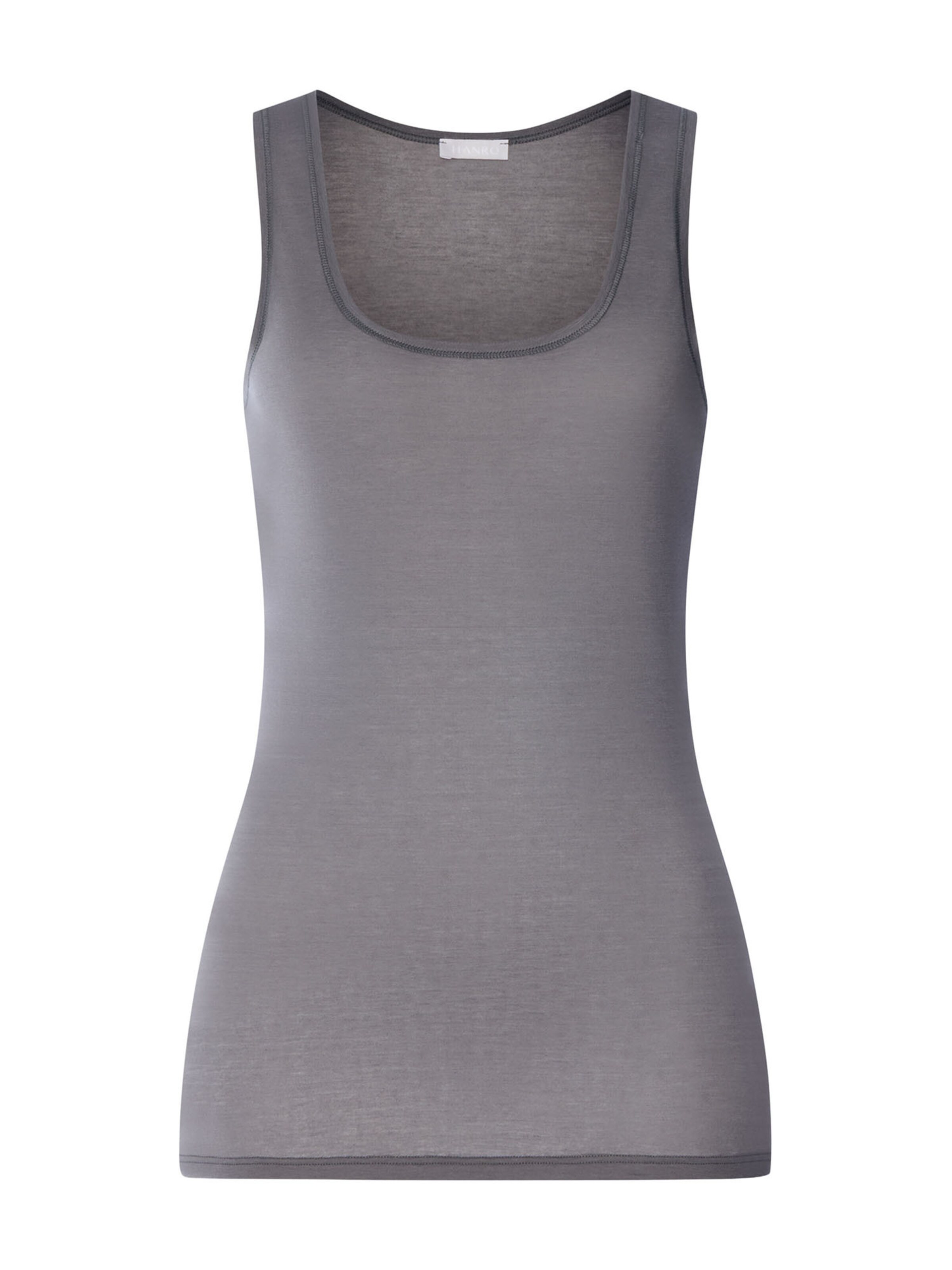 Hanro Top ' Ultralight ' in Grey: front
