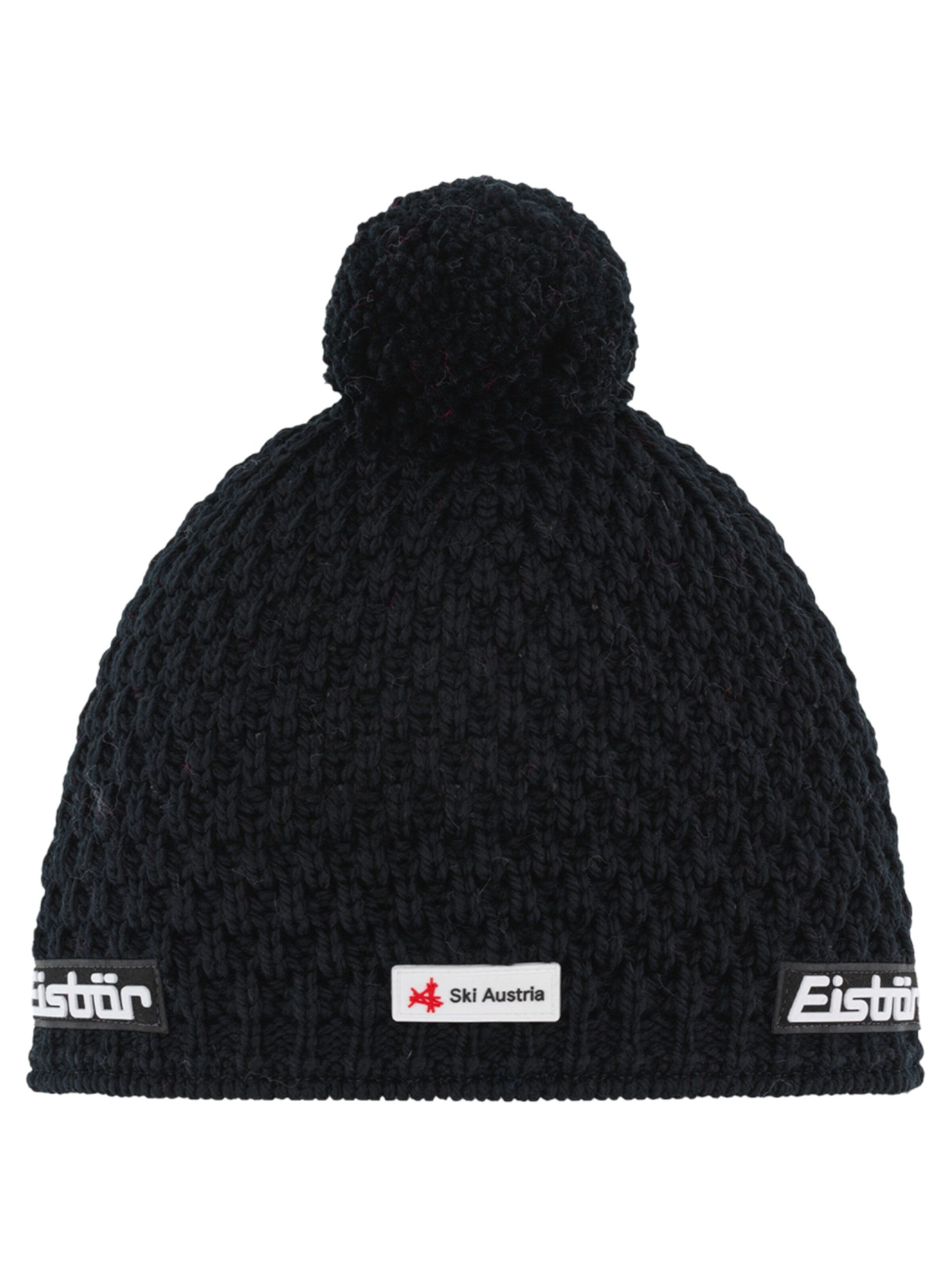 Eisbär Mütze 'Trail'‌‌‌‌‌‌‌‌‌ in Schwarz: Vorderseite