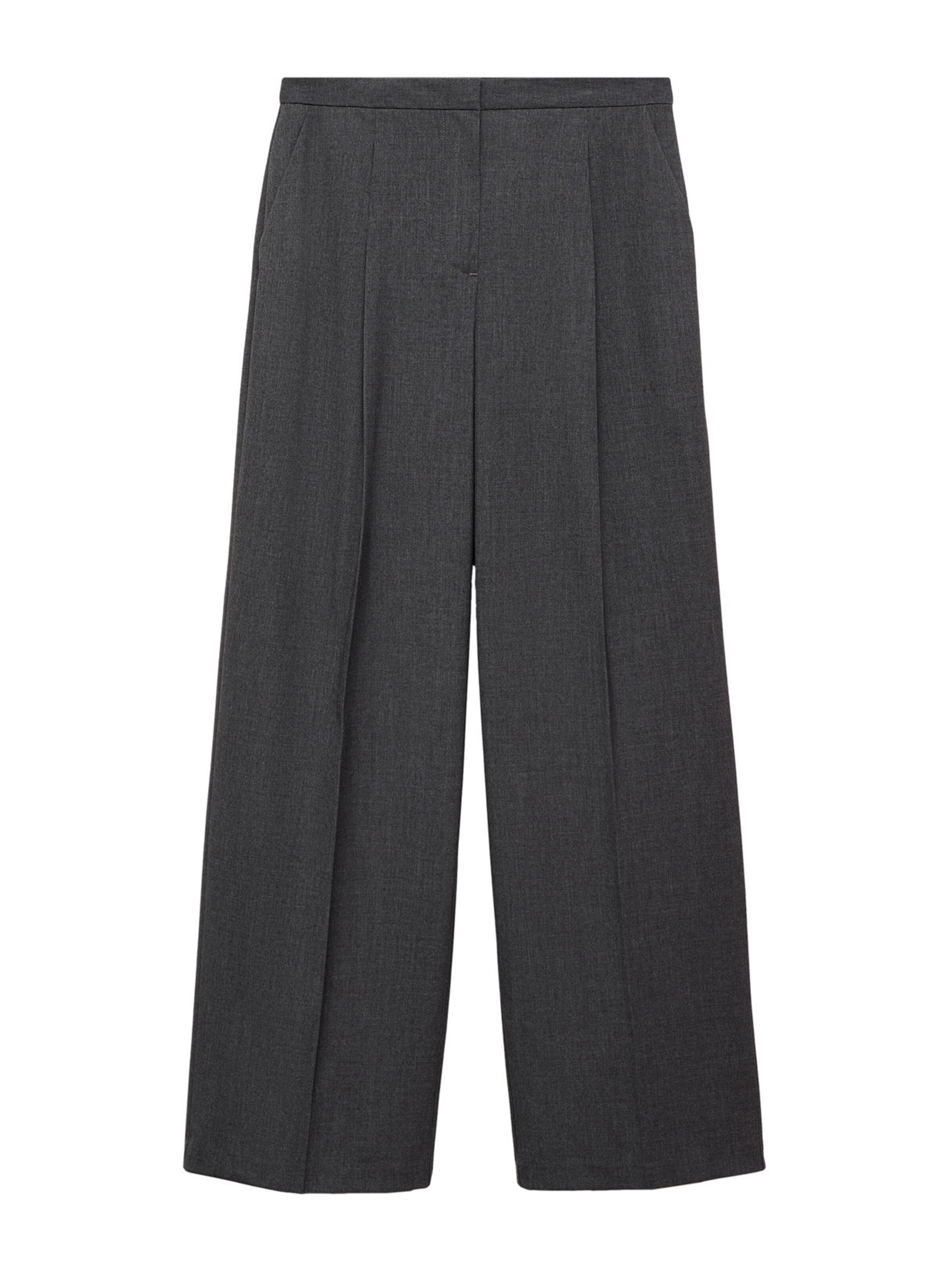 MANGO Wide Leg Hose 'Gera' in Grau: Vorderseite