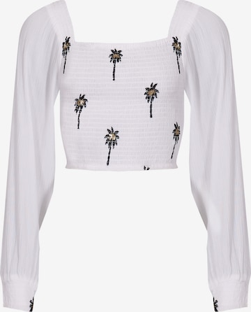 Top di South Beach in bianco: frontale