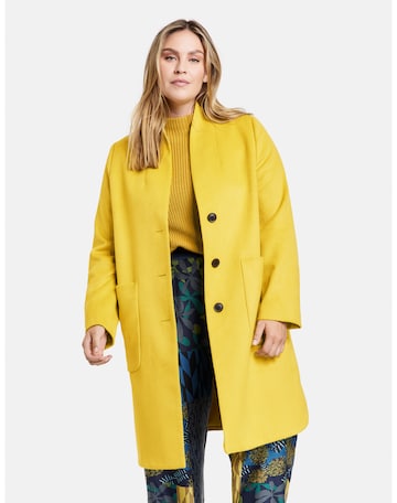 SAMOON Between-Seasons Coat in Yellow: front