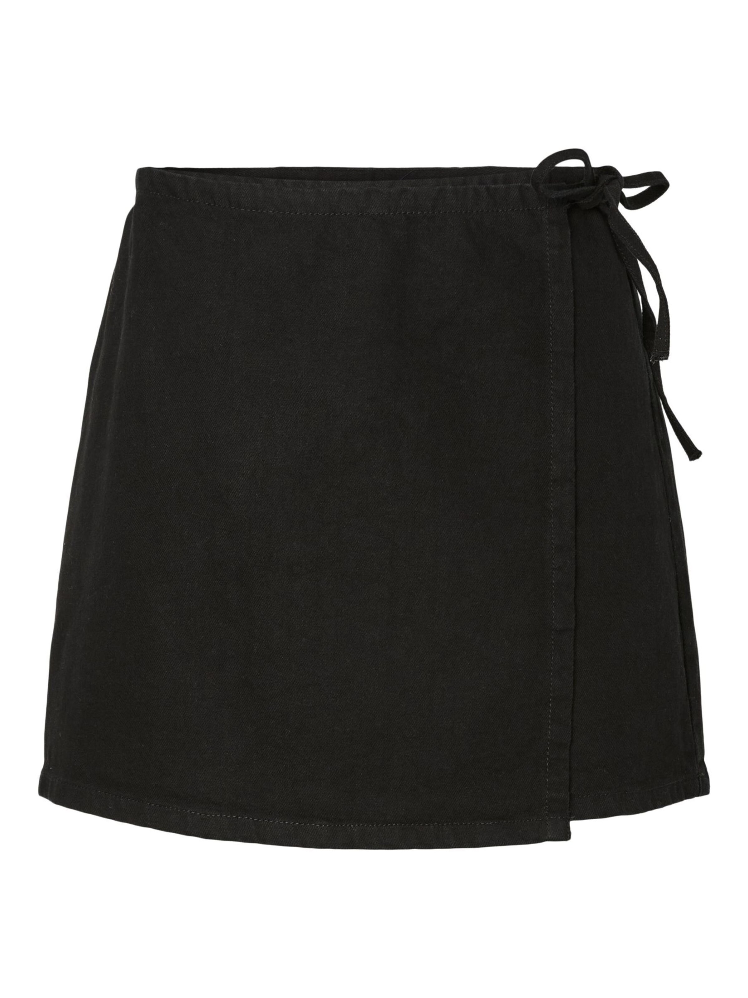 PIECES - Falda 'PCFlora' en negro: frente