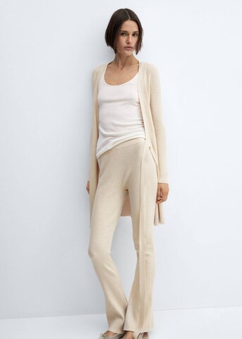 MANGO Flared Broek in Beige