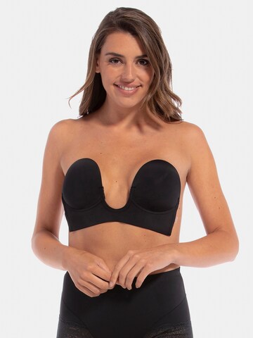 MAGIC Bodyfashion Regular Bra 'Luve' in Black: front