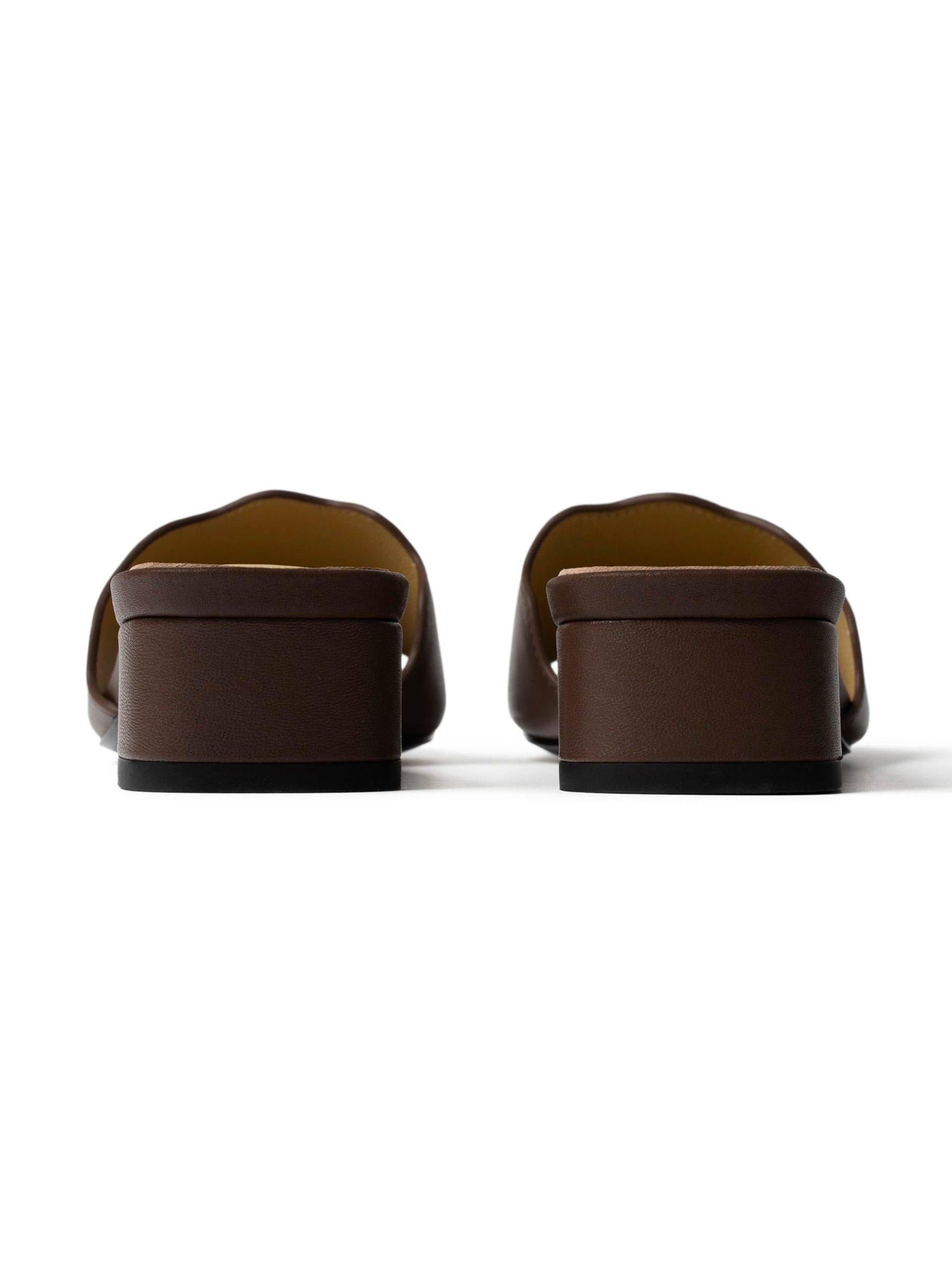Mule 'ALWAYS IN BLOOM' L37 HANDMADE SHOES en marron