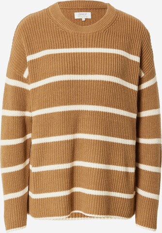 ONLY Sweater 'PERNILLE' in Brown: front