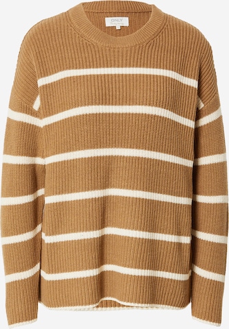 ONLY Sweater 'PERNILLE' in Brown: front