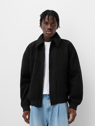 Veste mi-saison Bershka en noir : devant