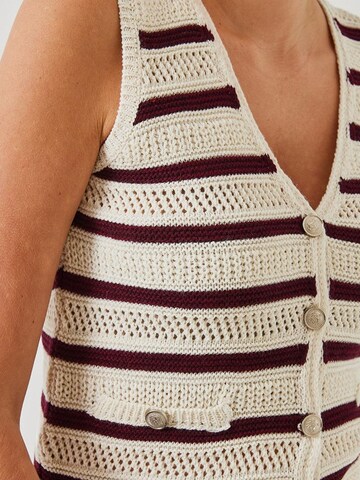 Gilet in maglia di Bianco Lucci in beige