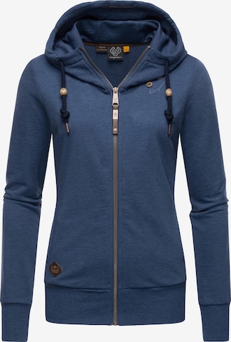 Ragwear Zip-Up Hoodie 'Paya' in Blue: front