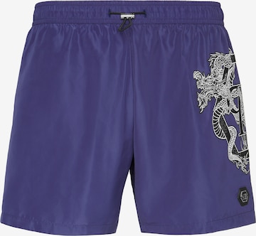 Philipp Plein Swimming shorts 'Dragon' in Blue: front