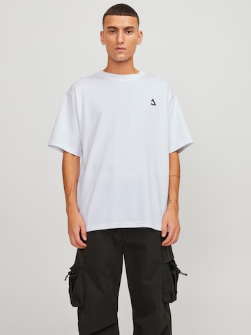 JACK & JONES Shirt 'Triangle' in Wit: voorkant