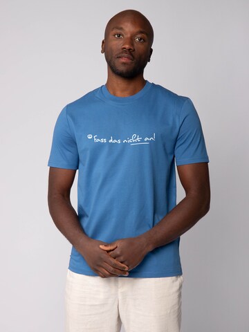 T-Shirt 'Fass Das Nicht An' Watapparel en bleu : devant