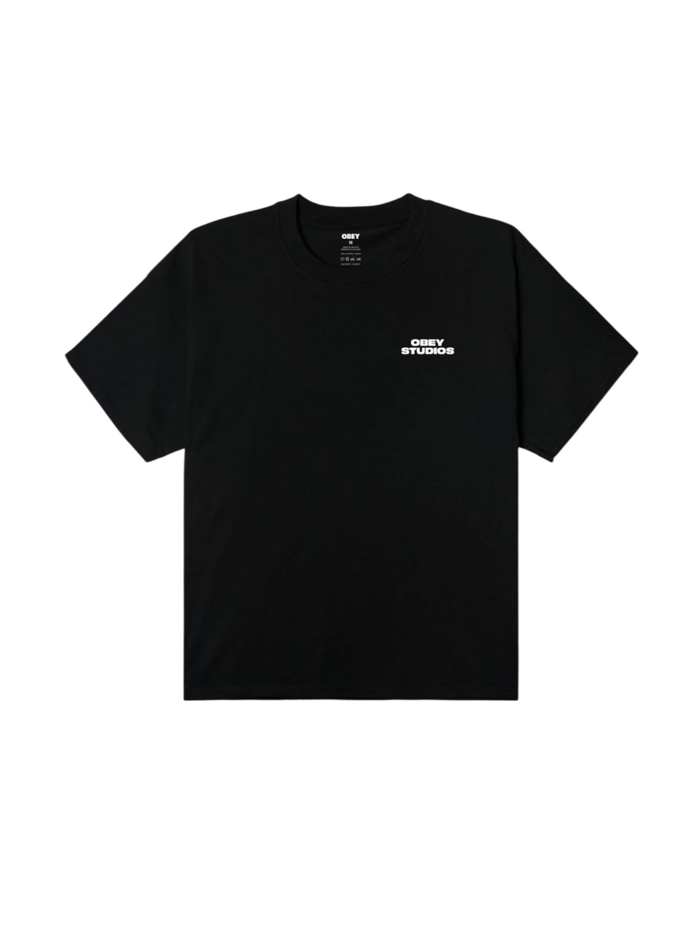 Obey - Camiseta en negro: frente