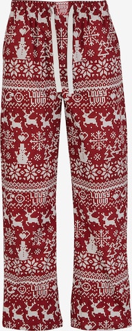 Lousy Livin Pyjamahose 'Scandi' in Rot: Vorderseite