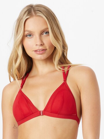 Scandale éco-lingerie - Triángulo Sujetador en rojo: frente