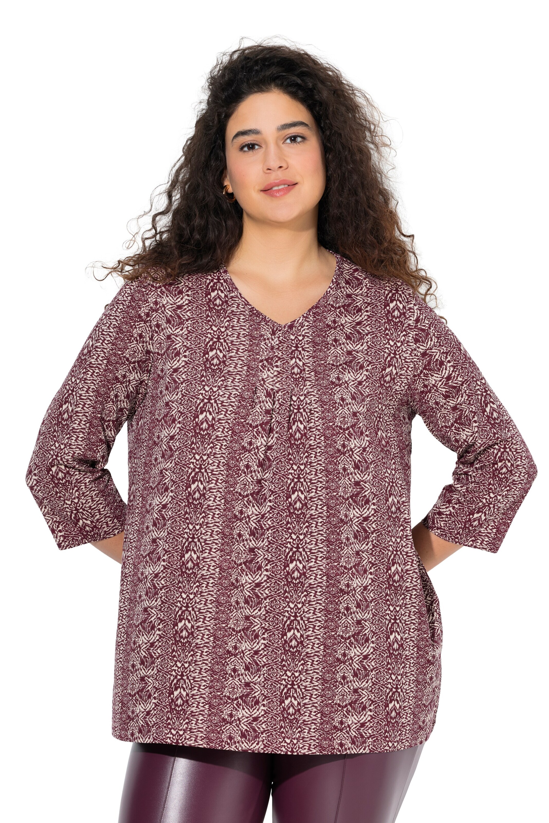 Ulla Popken Shirt in Rood: voorkant