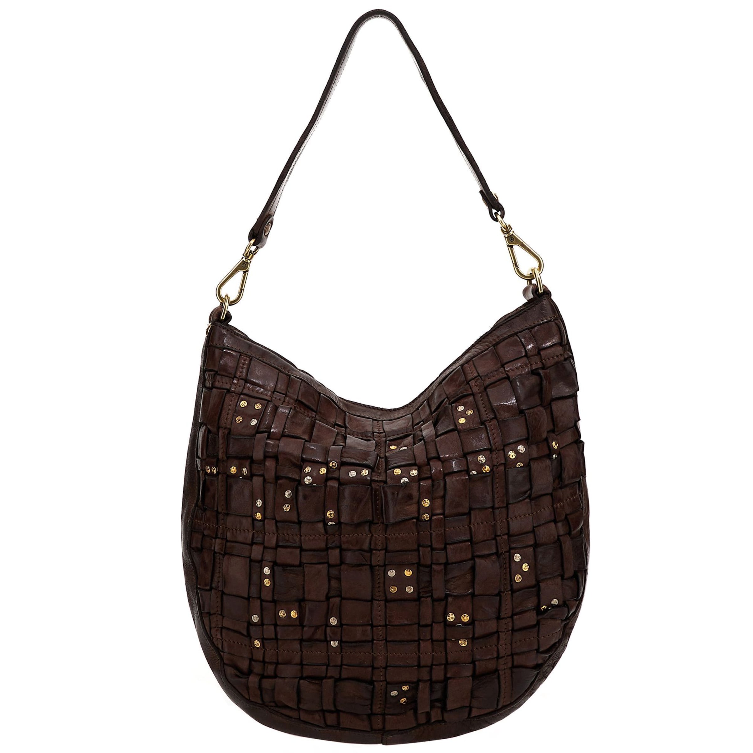 Borsa a spalla 'Edera' di Campomaggi in marrone: frontale