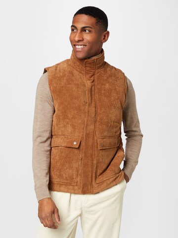 Gilet 'Cash' Only & Sons en marron : devant