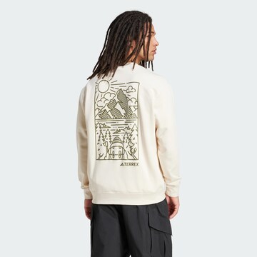 ADIDAS TERREX Athletic Sweatshirt in White: front