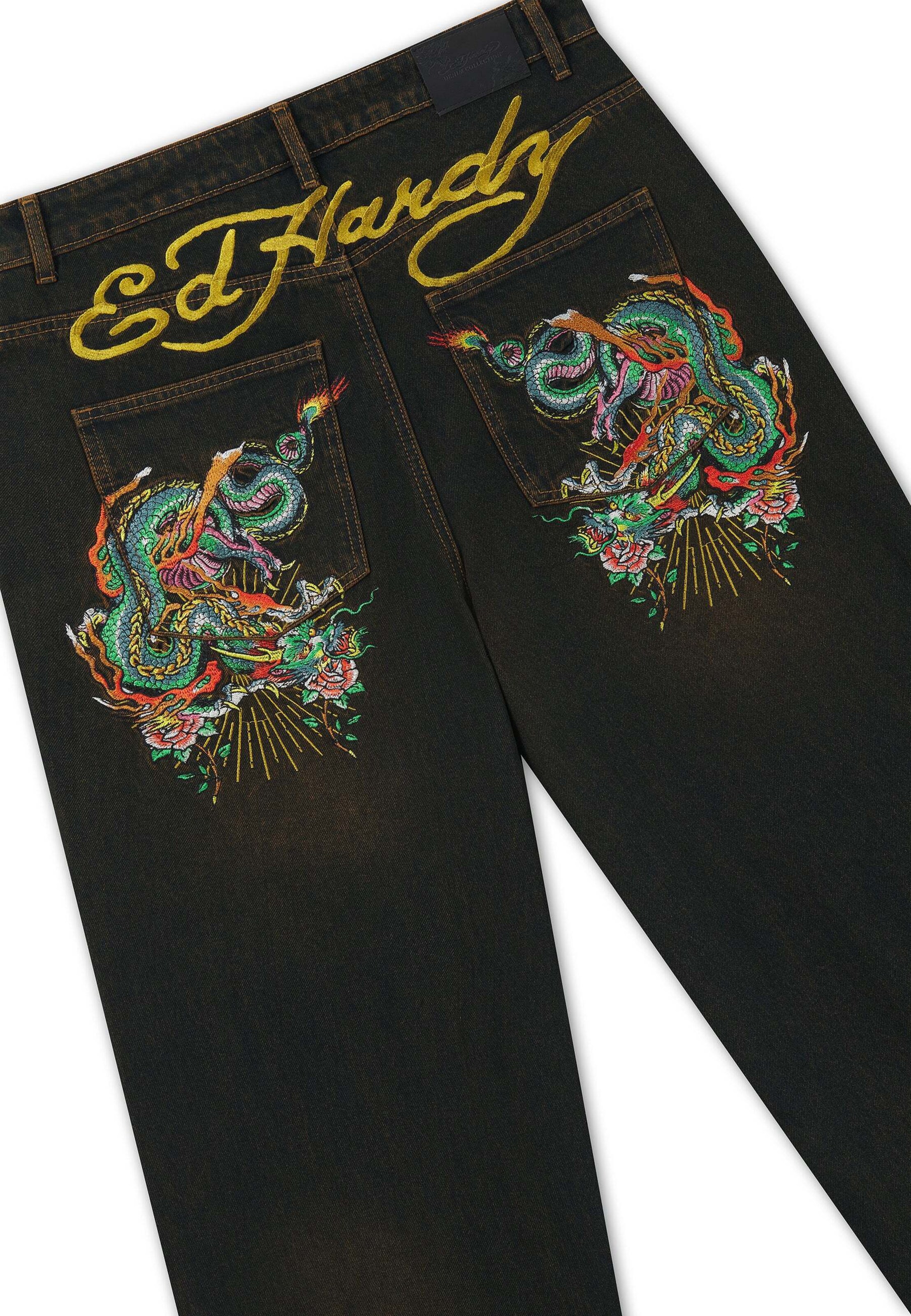 Ed Hardy Loosefit Džíny – černá
