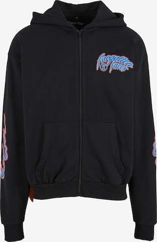 Forgotten Faces Sweat jacket in Black: front