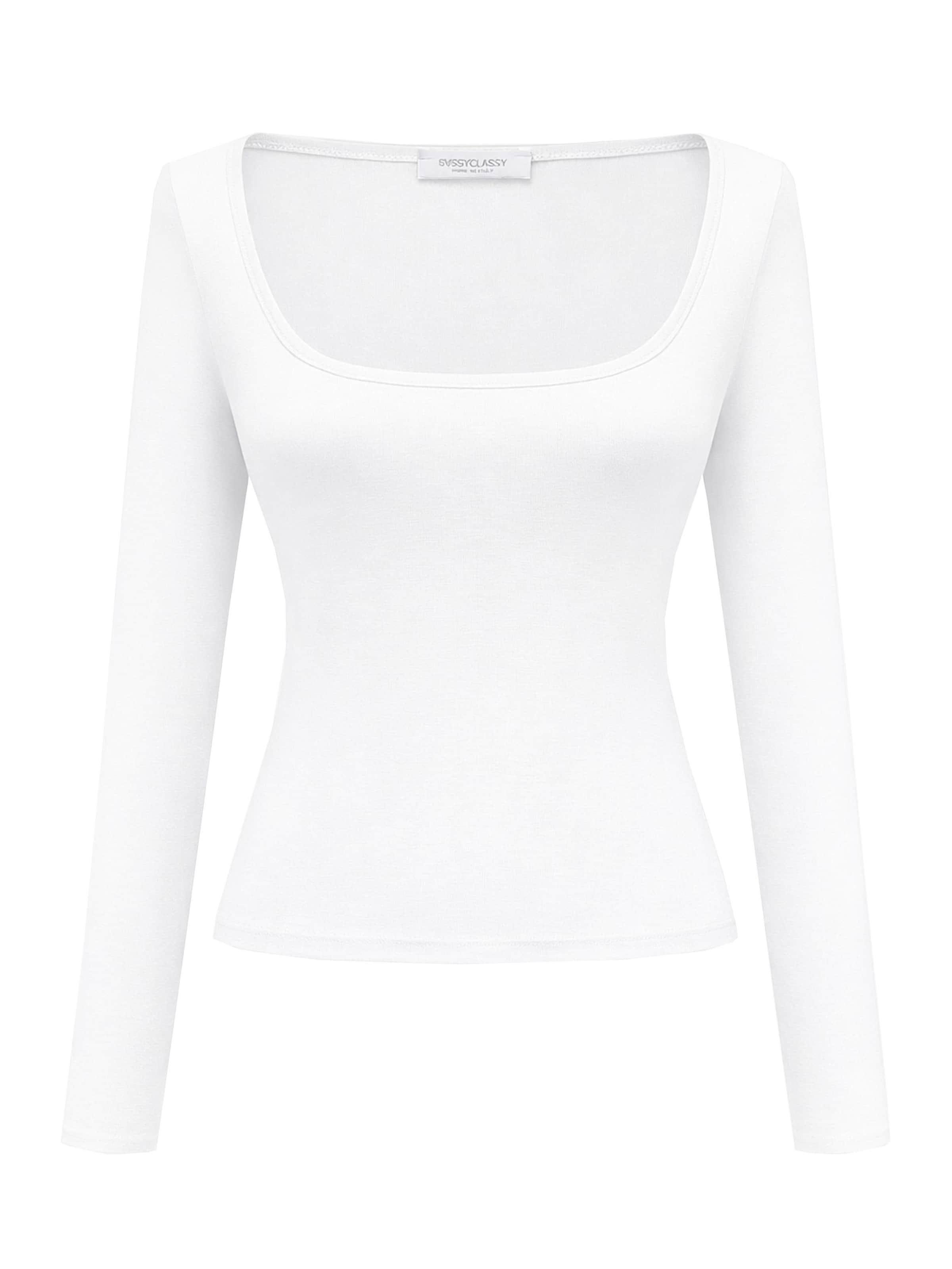 SASSYCLASSY Shirt‌‌‌ in Weiß: Vorderseite