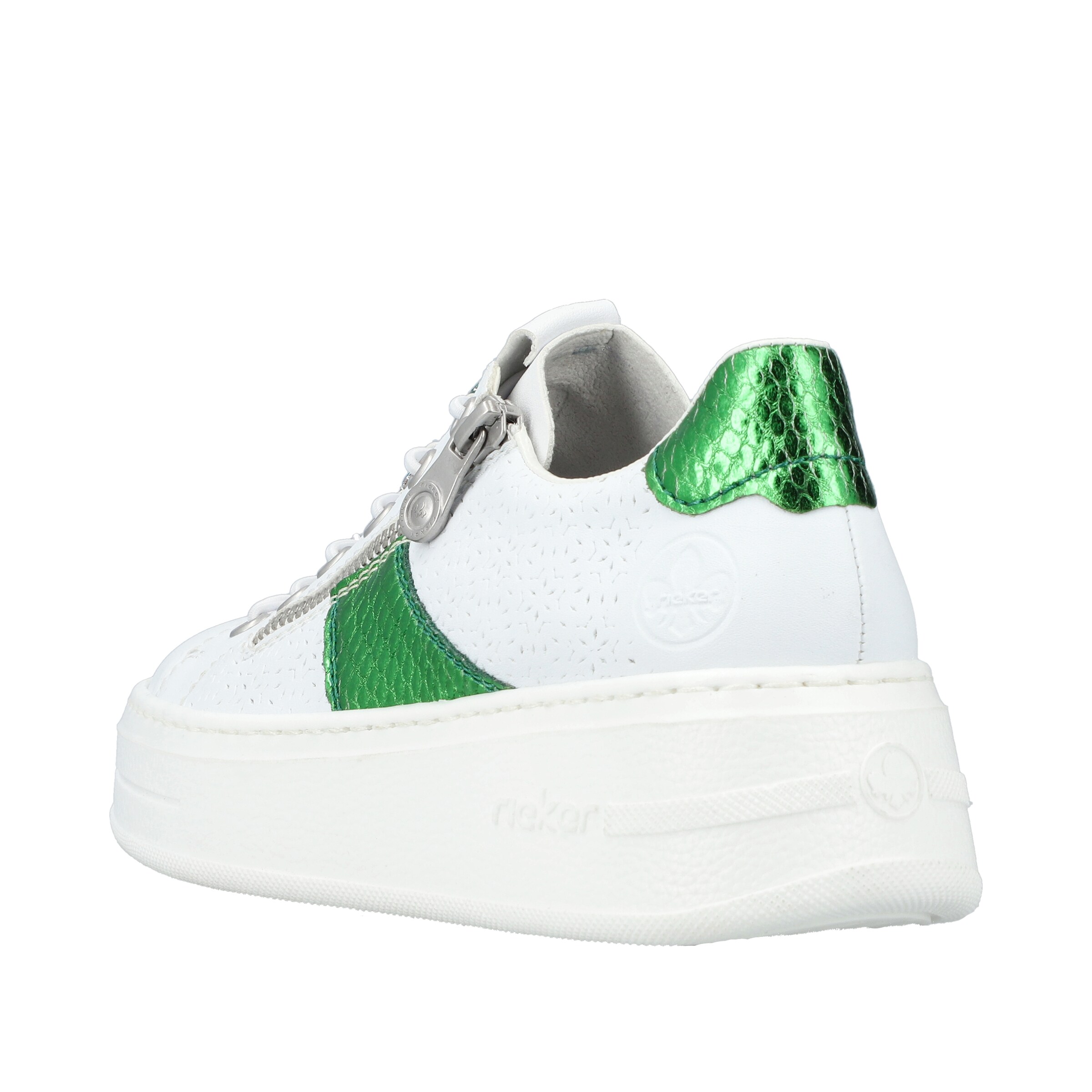 Baskets basses 'N5455' Rieker en blanc