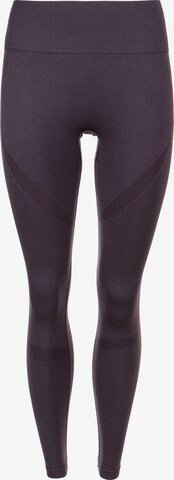 Athlecia Skinny Workout Pants 'NAGAR' in Brown: front