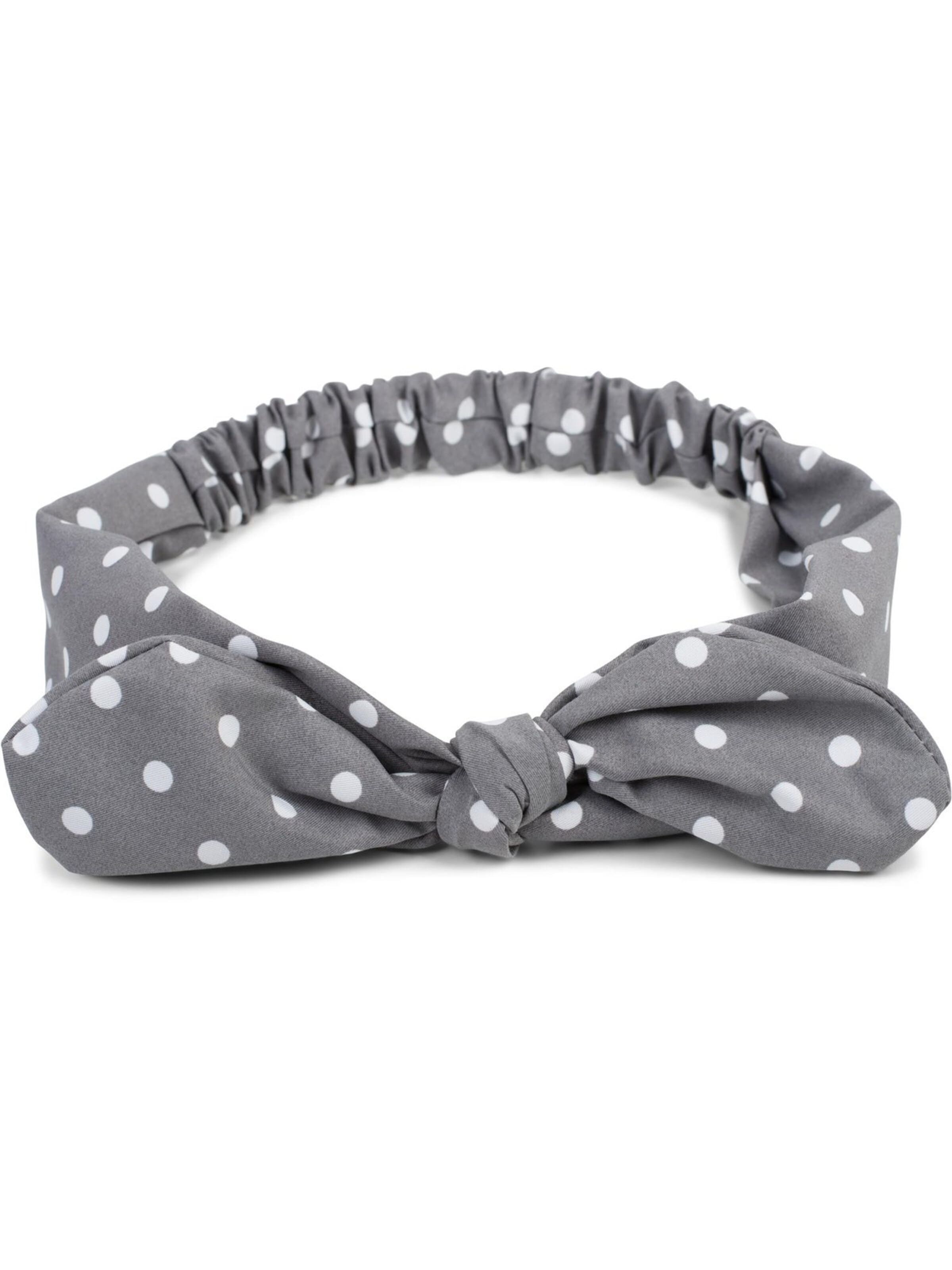styleBREAKER Hair jewelry 'Haarband mit Punkte Muster und Schleife' in Grey: front