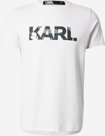 balta Karl Lagerfeld Marškinėliai: priekis