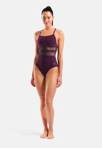 ARENA Bustier Strój kąpielowy 'Mesh Equals' w kolorze czerwony