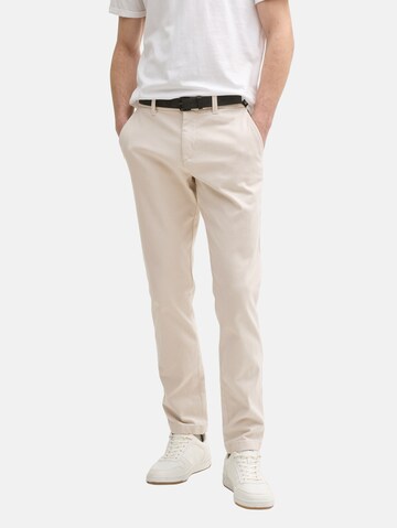 TOM TAILOR Slimfit Chino 'Travis' in Beige: voorkant