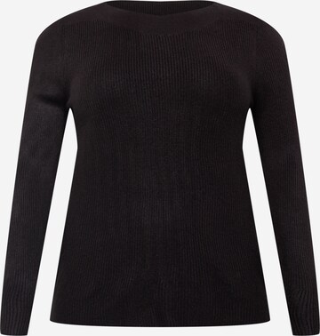 ONLY Carmakoma Sweater 'Melinna' in Black: front